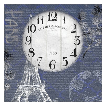 Framed Paris Time Print