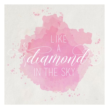 Framed Diamond Sky Pink Print