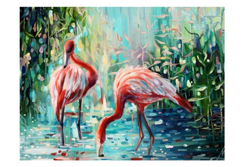 Framed Flamingo&#39;s Delight 1 Print