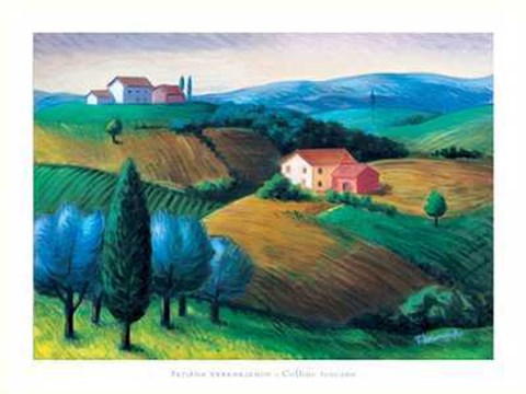 Framed Colline Toscane Print