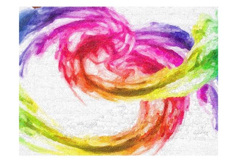 Framed Rainbow Swirl Print