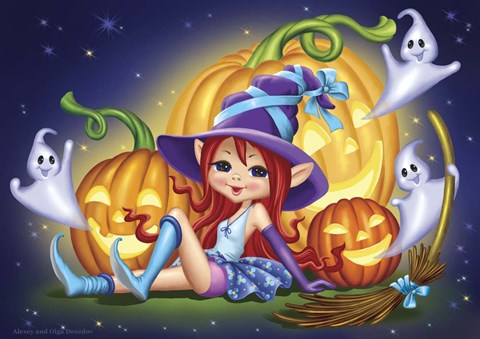 Framed Cheerful Company Print