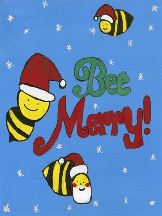 Framed Bee Merry Print
