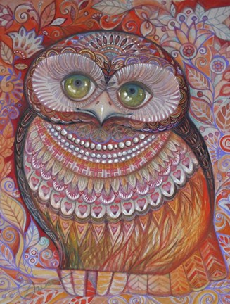 Framed Gold Honew Owl Print
