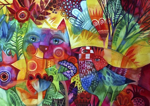 Framed Red Cat Print