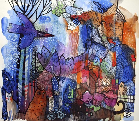 Framed Village Print