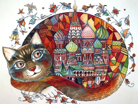 Framed Red Cat Print