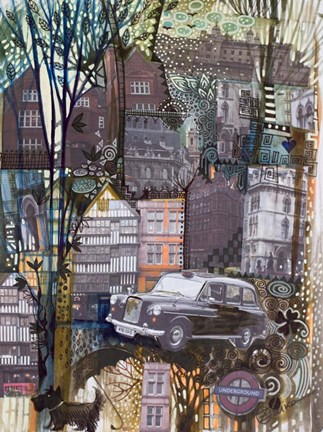 Framed London Taxi Print