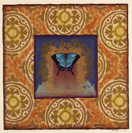 Framed Dunster Street Butterfly Print