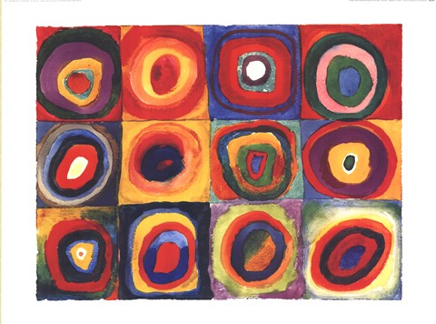 Framed Farbstudie Quadrate, c.1913 Print