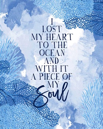 Framed I Lost My Heart to the Ocean Print