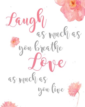 Framed Laugh and Love Print