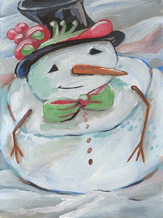 Framed Snowman Print