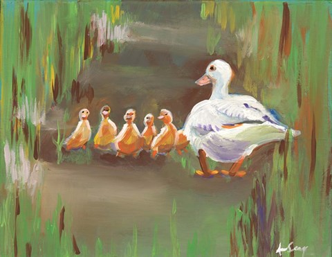 Framed Ducks Print