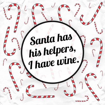 Framed Santa's Helpers - Wine Print