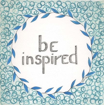 Framed Be Inspired Swirls Print