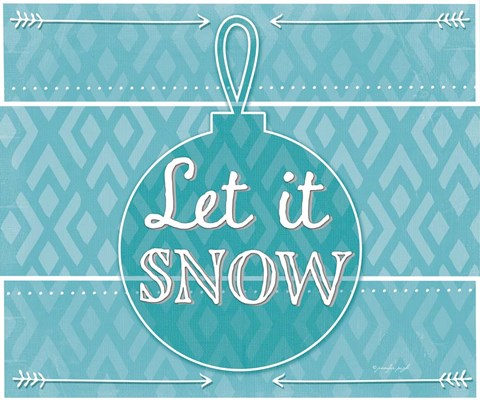 Framed Let It Snow - Blue Print