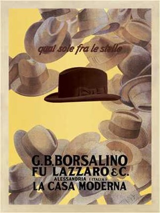 Framed Borsalino 1930 Print