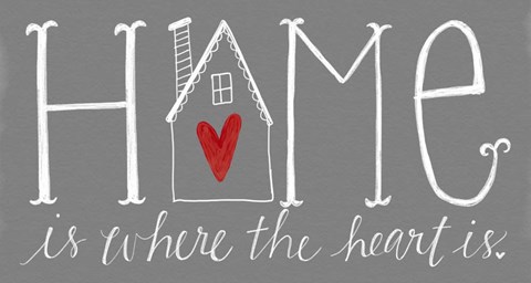 Framed Home is Where the Heart Is Print