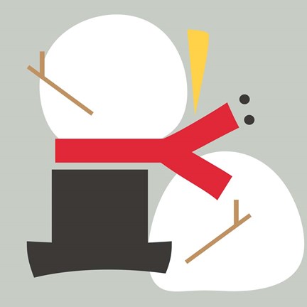 Framed Deconstructed Snowman Print