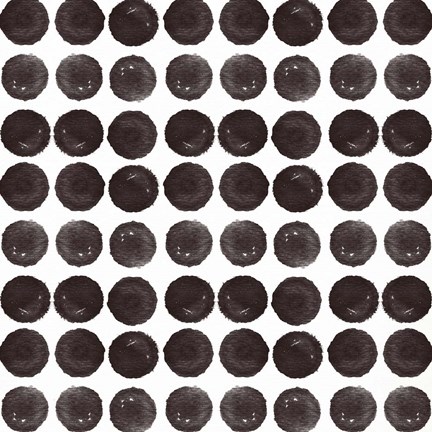 Framed Black Circles Pattern Print