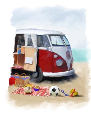 Framed Beach Van Print