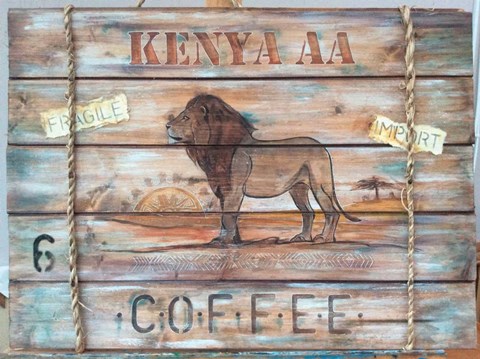 Framed Kenya AA Coffee Print