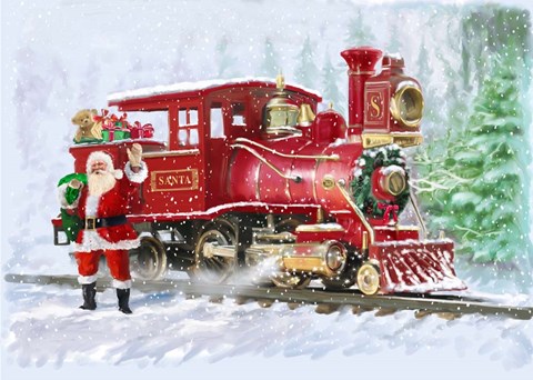 Framed Christmas Train Print