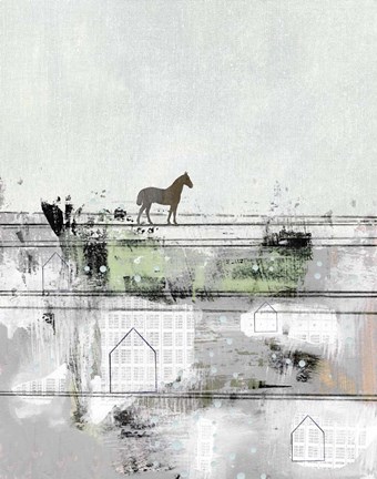 Framed Brown Horse Print