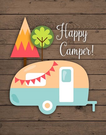 Framed Happy Camper Print