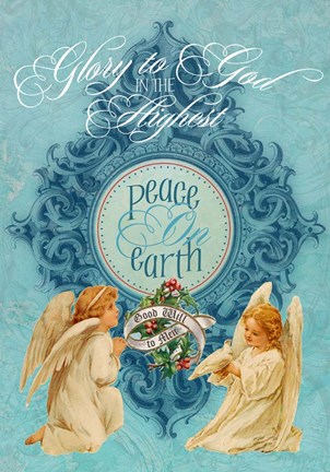 Framed Peace on Earth Angels Print