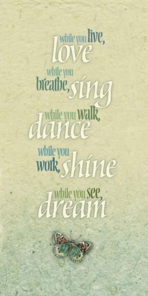 Framed Love, Sing, Dance Print