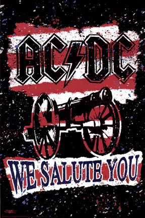 Framed AC/DC - We Salute You Stripes Print