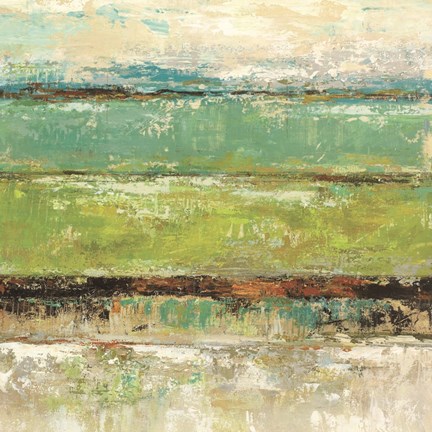 Framed Living Green I Print