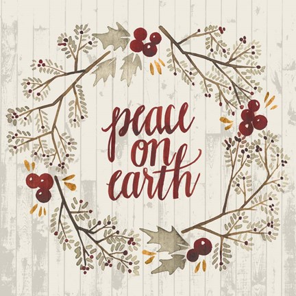 Framed Rustic Christmas V Print