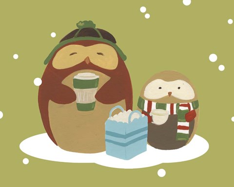 Framed Happy Owlidays VIII Print