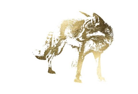 Framed Gold Foil Fox Print