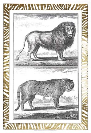 Framed Gilded Safari IV - Metallic Foil Print