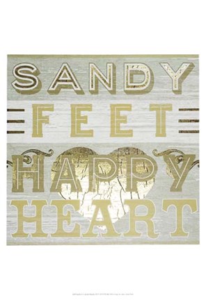 Framed Gold &amp; Beachy III Print