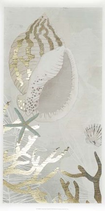 Framed Golden Reef Panel II Print