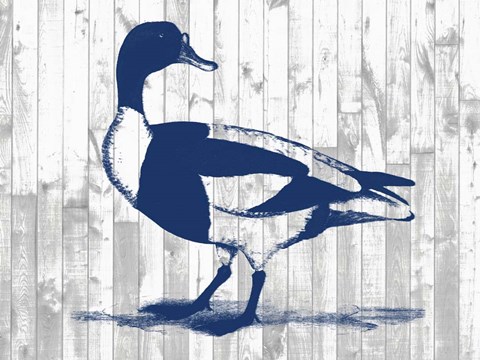 Framed Woodgrain Fowl III Print