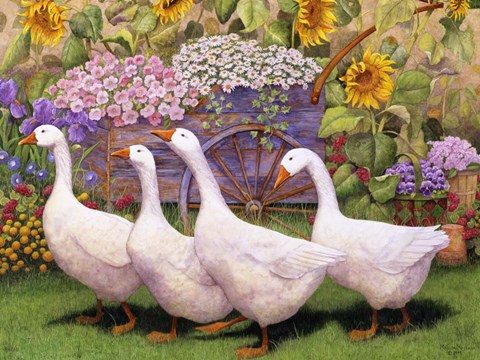 Framed Garden March III Print