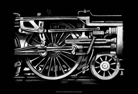 Framed Locomotive Detail II Print
