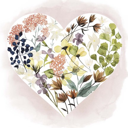 Framed Love Floral I Print