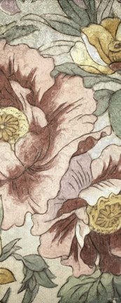 Framed Earthtone Floral Panel I Print