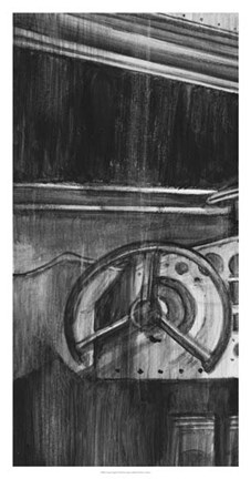 Framed Vintage Cockpit I Print