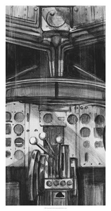 Framed Vintage Cockpit II Print
