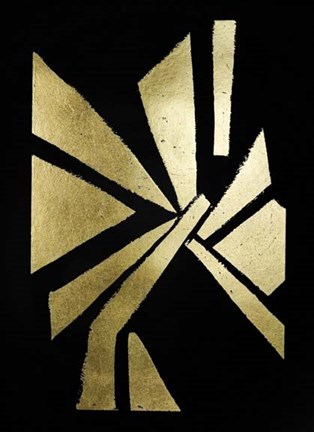 Framed Gold Foil Symbiotic VI on Black Print