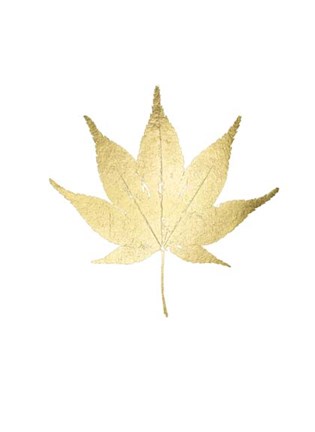 Framed Gold Foil Leaf IV Print
