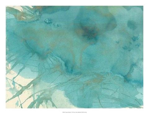 Framed Turquoise Moment I Print